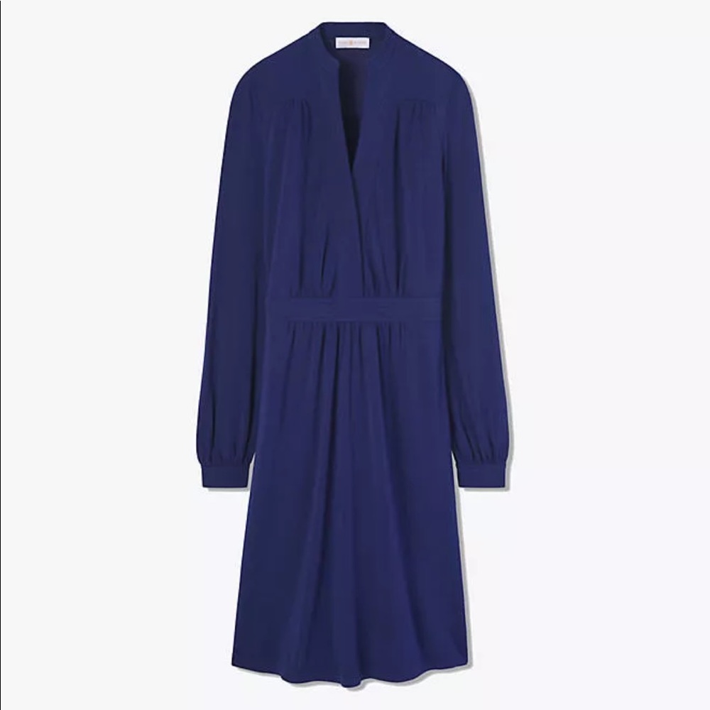 Tory Burch Navy Blue Valentina Tunic Dress Size M - Picture 3 of 8